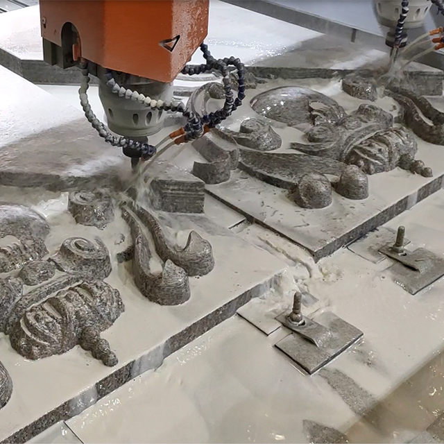 1825 Double Heads Stone Engraving Cutting Machine